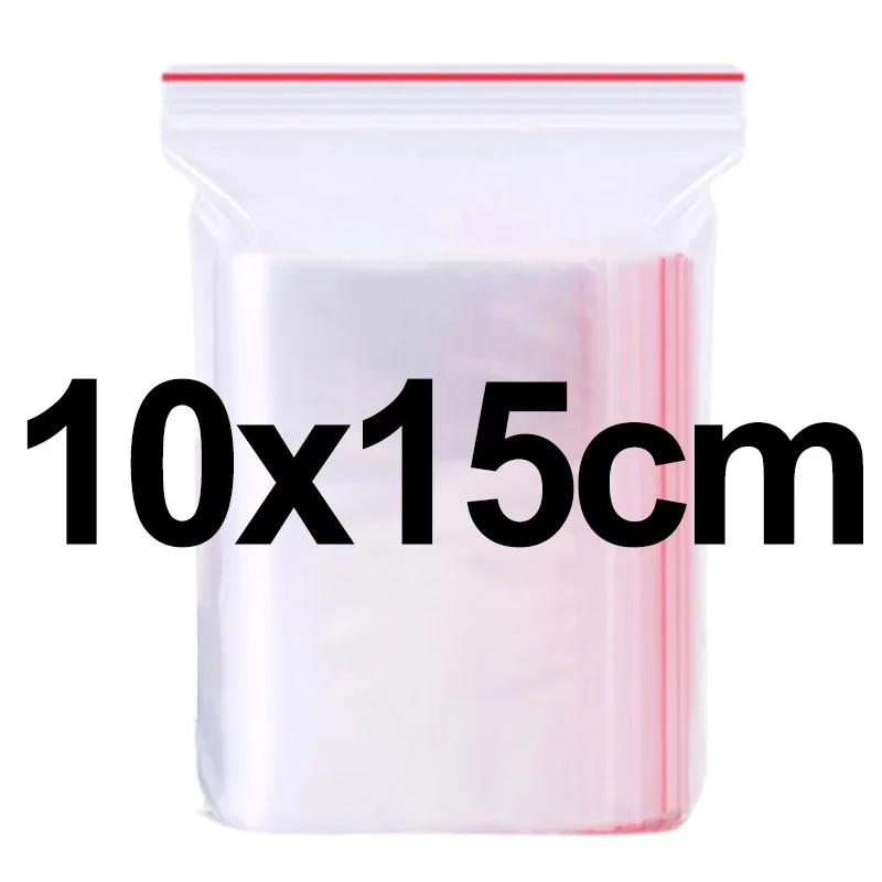 Transparente Zip-Verschlussbeutel Plastik Vakuum Aufbewahrungsbeutel für Kleinschmuck Küche Lebensmittelverpackung Wiederverschließbarer Heimverschlussbeutel