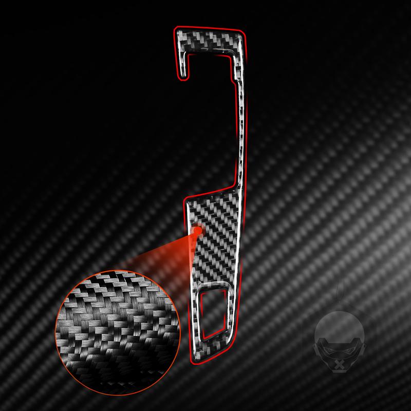 Real Carbon Fiber Car Interior Gear Shift Button Panel Sticker Cover Frame Trim Decoal Accessory For BMW 5 Series F10 2011—2017