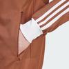 adidas Originals striped long-sleeve retro sports jacket for men, brown