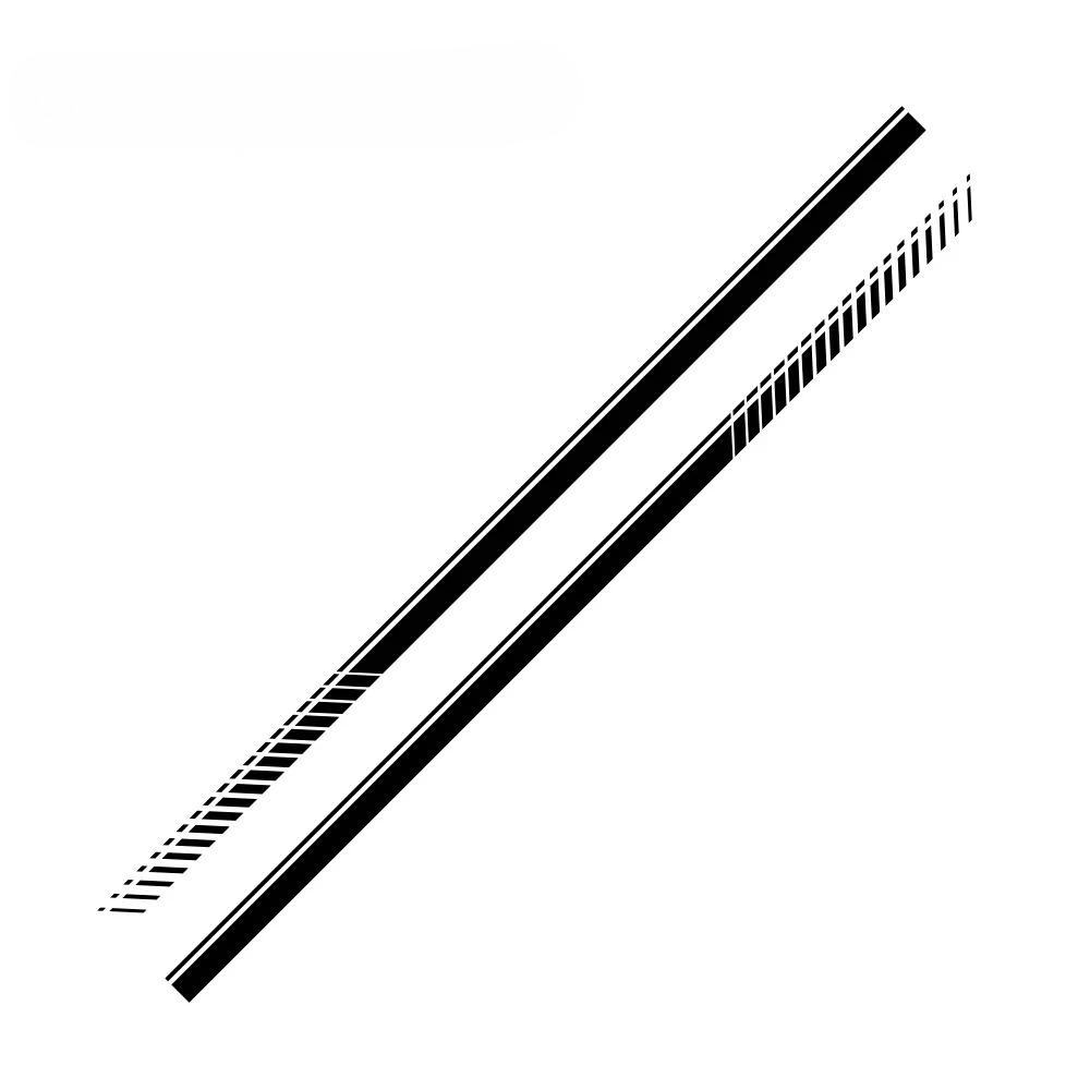 2PCS Car Door Waist Line Side Racing Stripes Decoration Stickers Auto Body Decor Vinyl Film Decals Accessories For Toyota Hiace