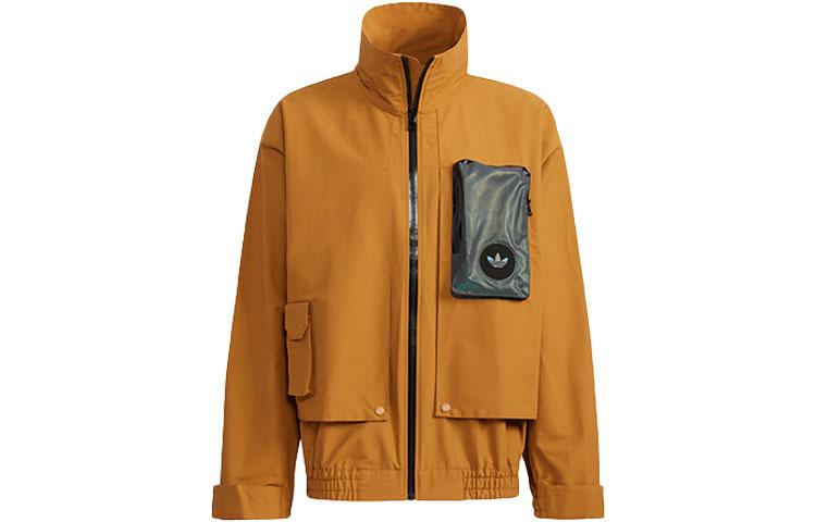Adidas Originals Jackets Men s Brown Stand Collar Moderate Workwear H58070 L