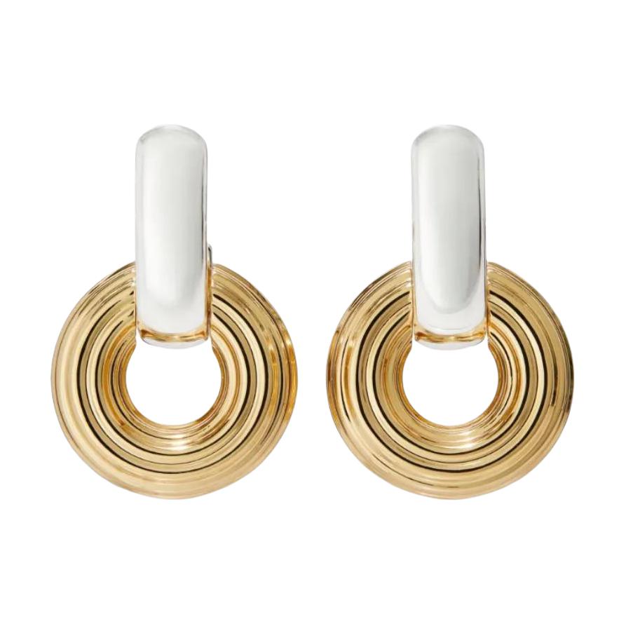 Tory Burch Doornocker Brand Logo Brass Earrings Women earrings Gold 164604700 F,Gold