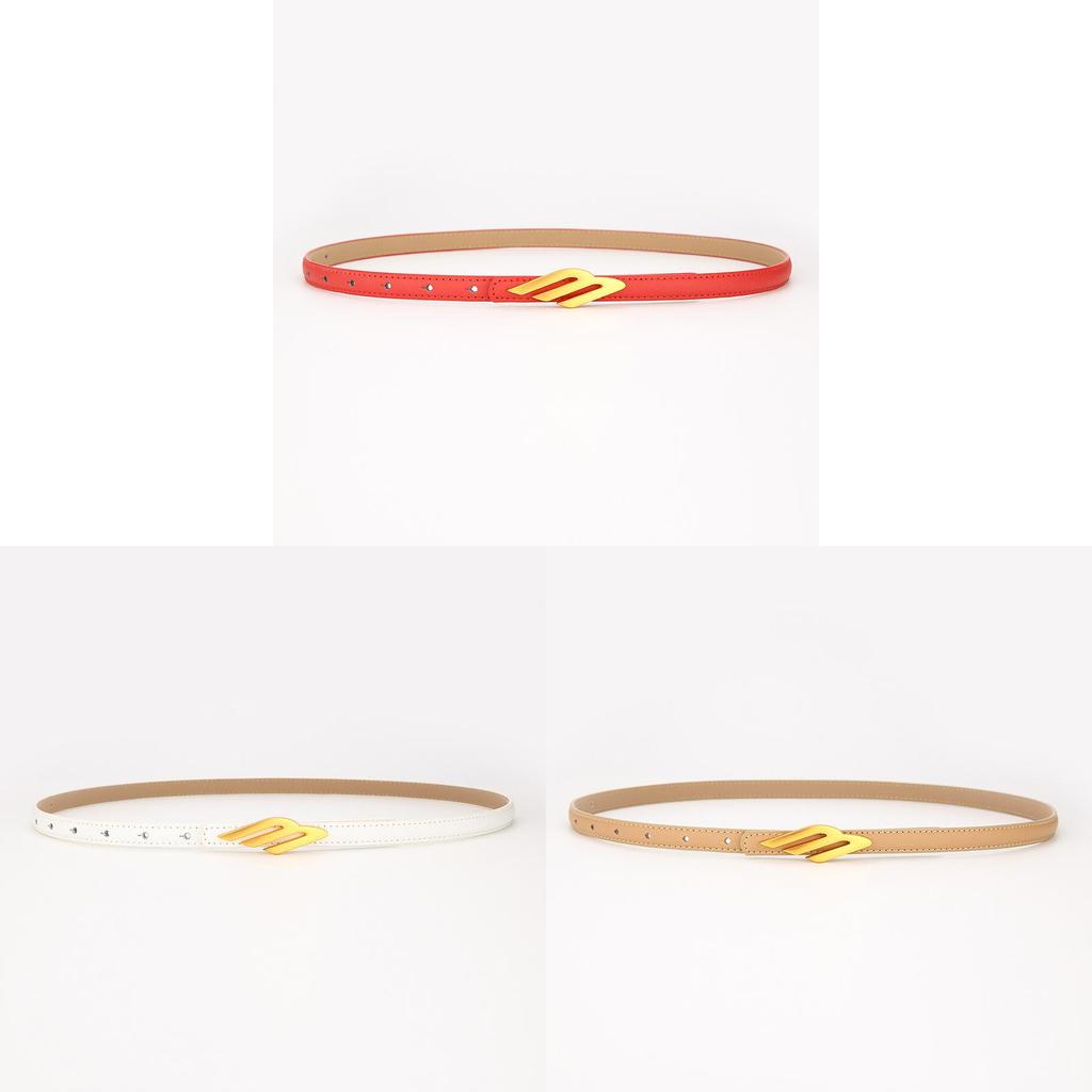 Ladies Leather Belt For Women Fashion Casual Waist Belt With Smooth Buckle For Daily Wear