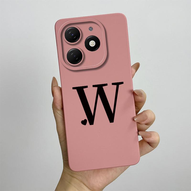 For Tecno Spark 20 Pro Case Tecno Spark 20 Phone Case Tecno Spark 20C BG7n BG7 KJ5 KJ6 Cute Initial Letters Matte TPU Soft Cover
