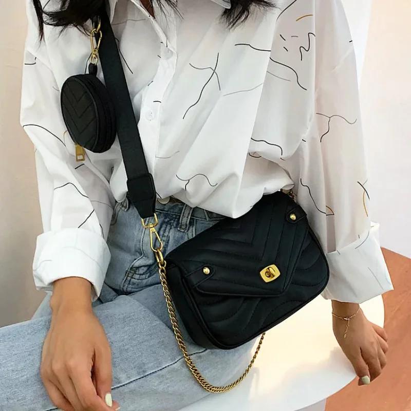 Women's Crossbody Bag New Bag and Travel Bag Women's Plutonium Leather Shoulder Bag Ladies Luxury Designer Chain Bag