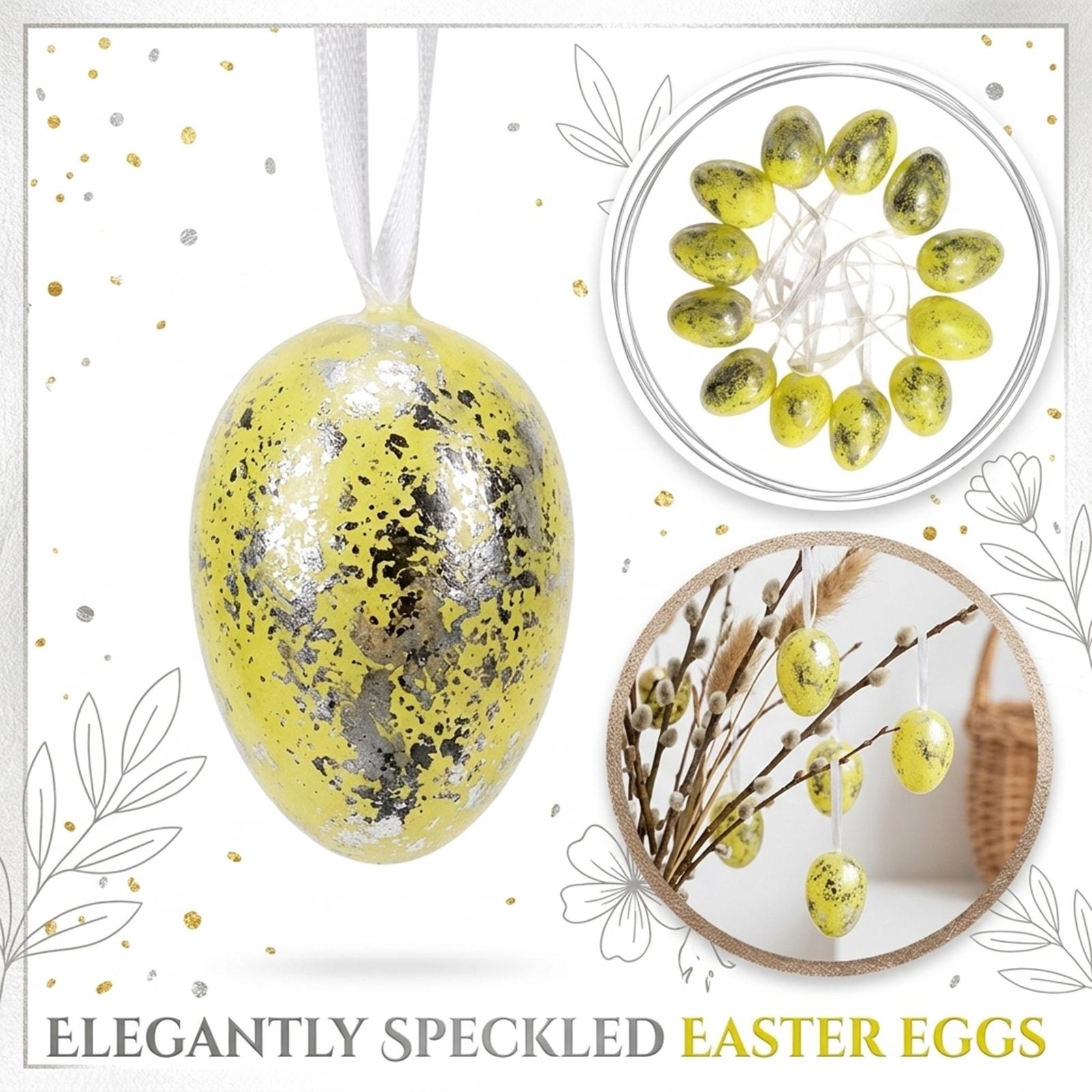 

Новое Пасхальное 4 см Фольгированное Пластиковое Пасхальное Яйцо Декорация Подвесной Свет Роскошный для Дома Вечеринки Можно Повесить Праздничное Украшение 12 Штук One Size