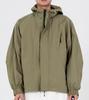 Button Seoul Air Shell Hoodie Windbreaker (Khaki Grey)