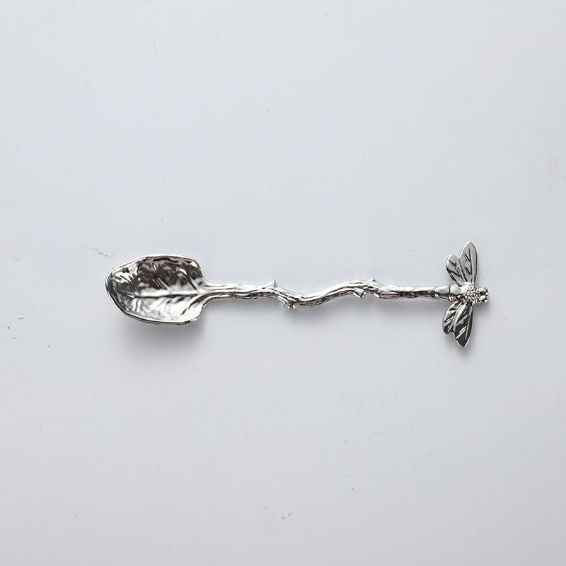 Dragonfly Design Coffee Spoon Metal Bar Tea Spoon Stirring Tool Kitchen Dessert Scoop Tablewear