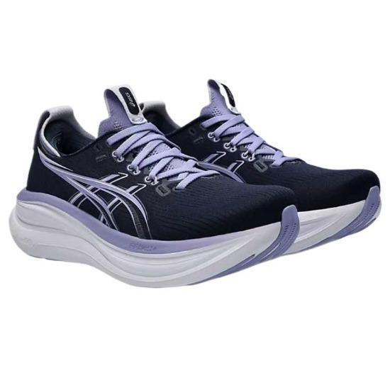 Asics Gel-Nimbus 28 Lace-Up Round Toe Cushioning Breathable Low-Top Running Shoes Women Sneakers 1012B899-402