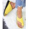Foreign trade large size women's outer wear leather drag slope heel cover toe cool slippers women's foreign trade large size women's shoes spot 40-43