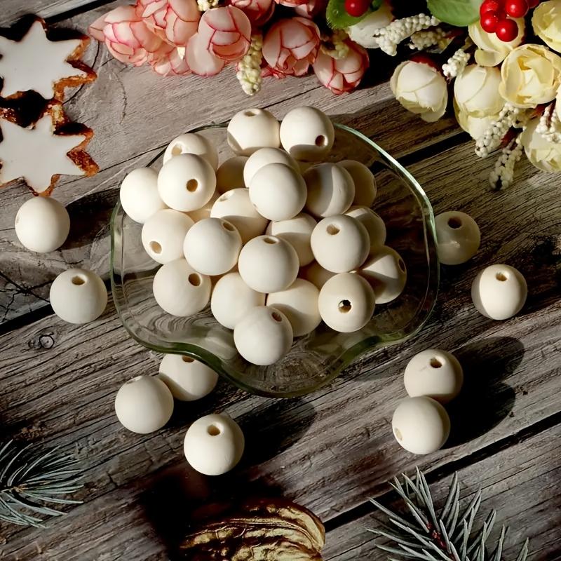 200pcs Large 16mm Unfinished Wooden Beads-Ideal for DIY Crafts,Farmhouse,Jewelry Making&Holiday Ornaments,Natural Spacer Beads