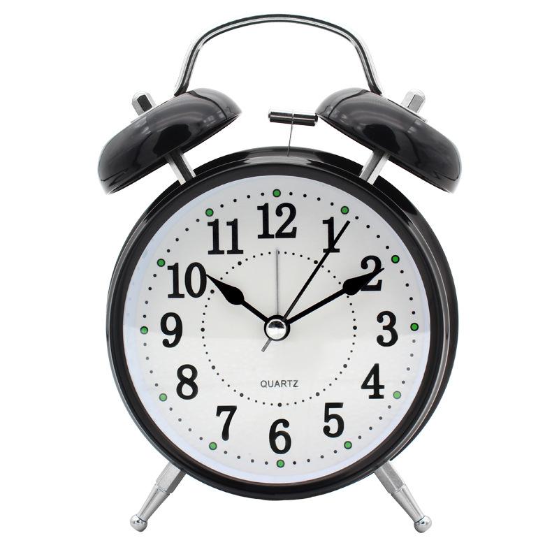 

Современный Минималистичный Маленький Будильник Бесшумный Металлический Студенческий Будильник для Спальни с Ночником Батареечный Часы Часы .