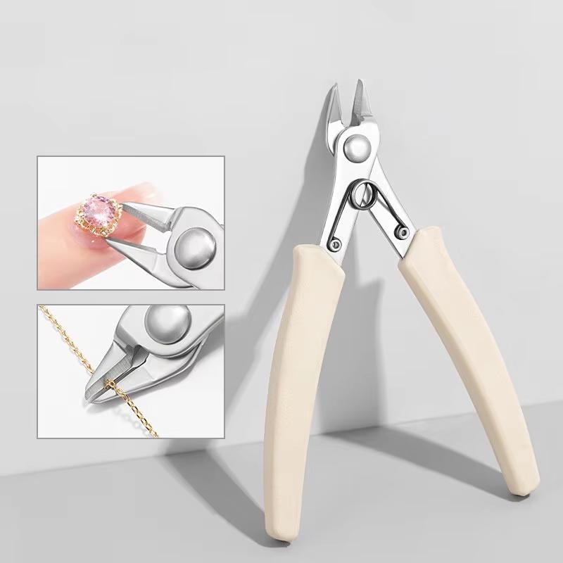 Stainless Steel Flat Nose Nail Gems Removal Pliers Rhinestones Ornament Remover Pliers Small Clipper For Nails Accessories