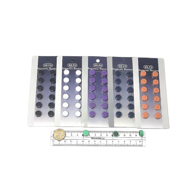15mm Round Flat Colored Magnetic Whiteboard Nails – Office & Teaching Supplies