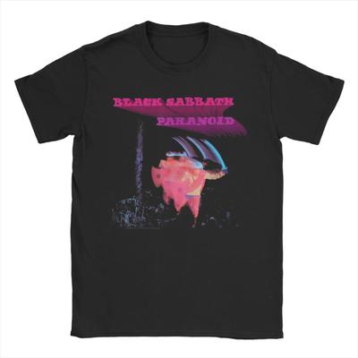 Black Sabbath Paranoid Pohybové stopy Pánská trička Novinka 100% bavlněné tričko Kulatý výstřih Krátký rukáv Tričko Nadměrná velikost Oblečení
