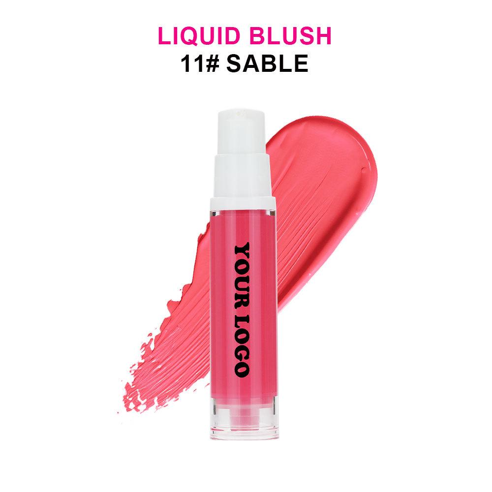 Long-lasting Waterproof Liquid Blush: Matte & Shimmer, Non-Fading, Pigmented