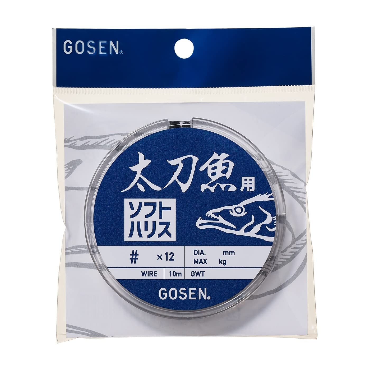 

Gosen GWT035112 Soft Leader for Hairtail Fishing, 12-Strand Twisted Wire, Silver, #51 x 12