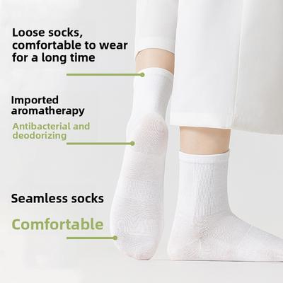 Damen Sommer Dünn Netz Atmungsaktiv Lockerer Bund 10A Klasse Antibakteriell Geruchshemmend Mond Sohn Lange Socken
