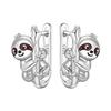 Orstarry S925 Silver Earring Cute Animal Sloth Chameleon Earrings For Women Birthday Gift Silver Jewelry