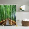 Forest Trees Printed 3D Bath Curtains Waterproof Polyester Fabric Washable Bathroom Shower Curtain Screen With Hooks Accessories