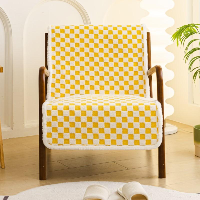 

Lunch Break Bed Rocking Chair Seat Cushion Home Office Chair Pad Office Lounge Chair Cushion Backrest Plush Thicken Non-Slip Pad 45x45cm