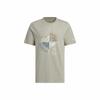 Outdoor Printed Crew Neck Short-Sleeve T-Shirt for Men Pebble Silver