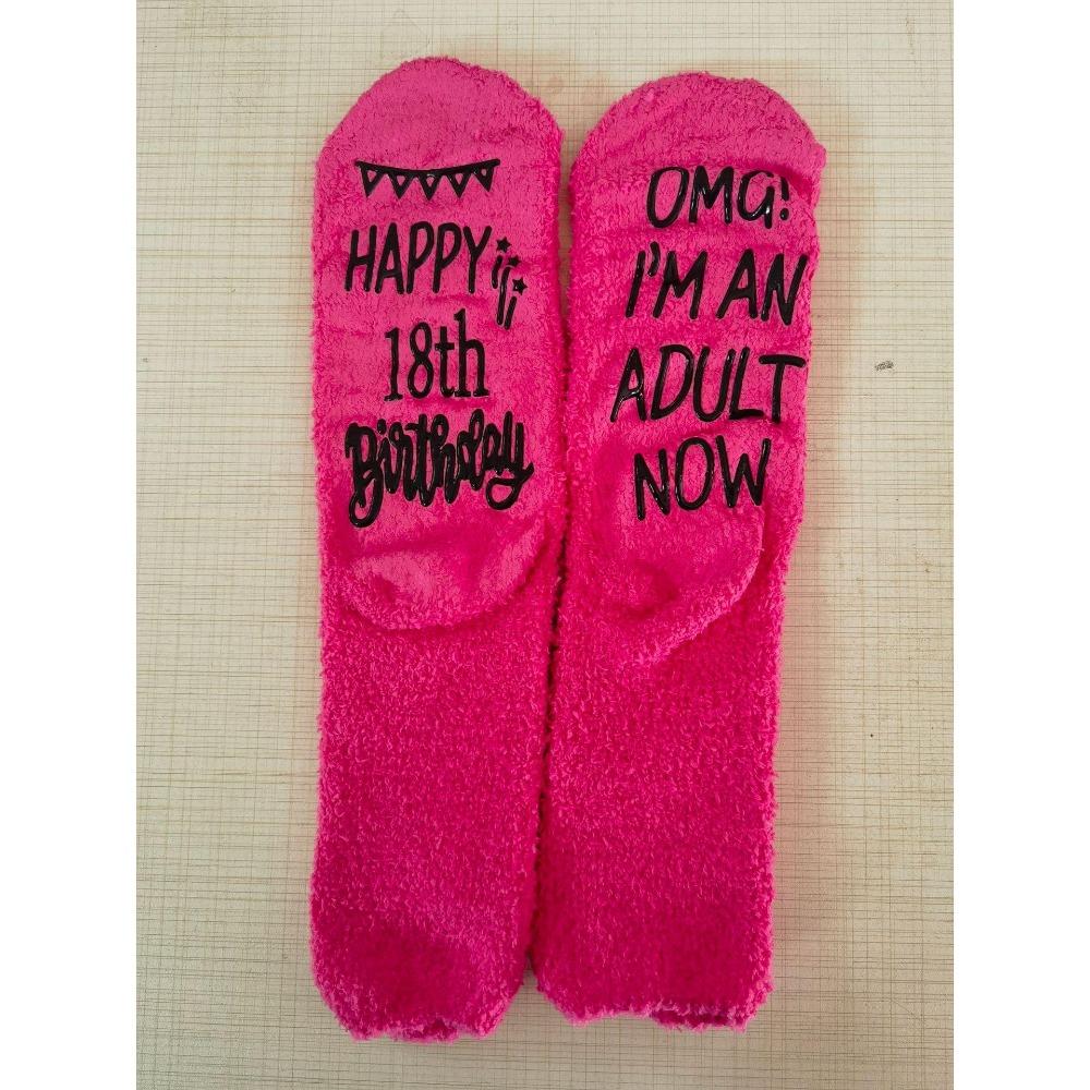 Luxury Fuzzy Wine Socks In Cupcake Gift Packaging Women Winter Fuzzy Plush Slipper Crew Socks Funny Accessory Present for Wife