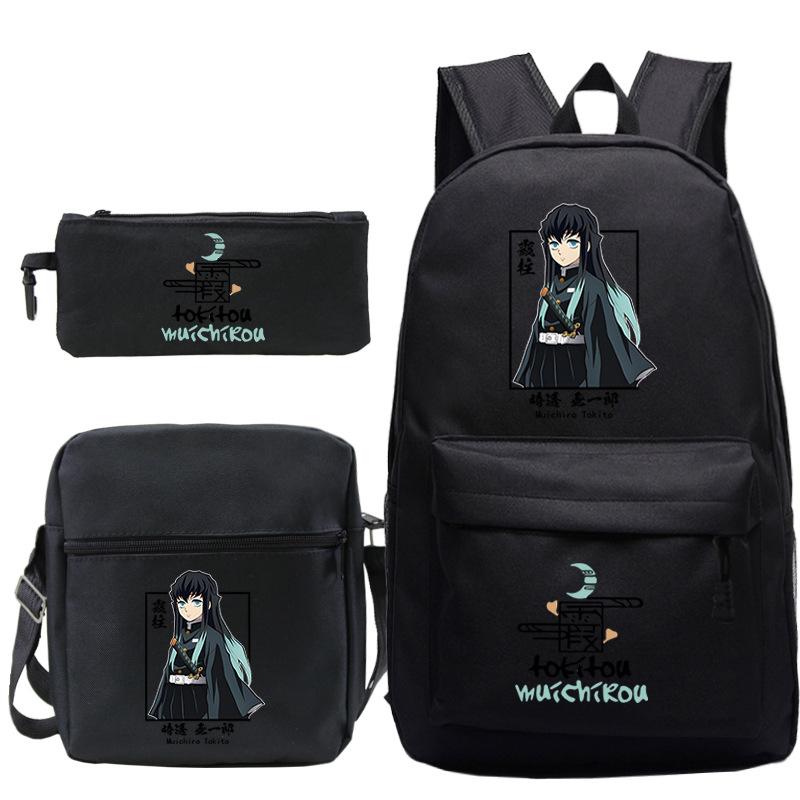 Demon Slayer Ghost Annihilation Blade Primary School Bag New Pencil Case Stationery Set