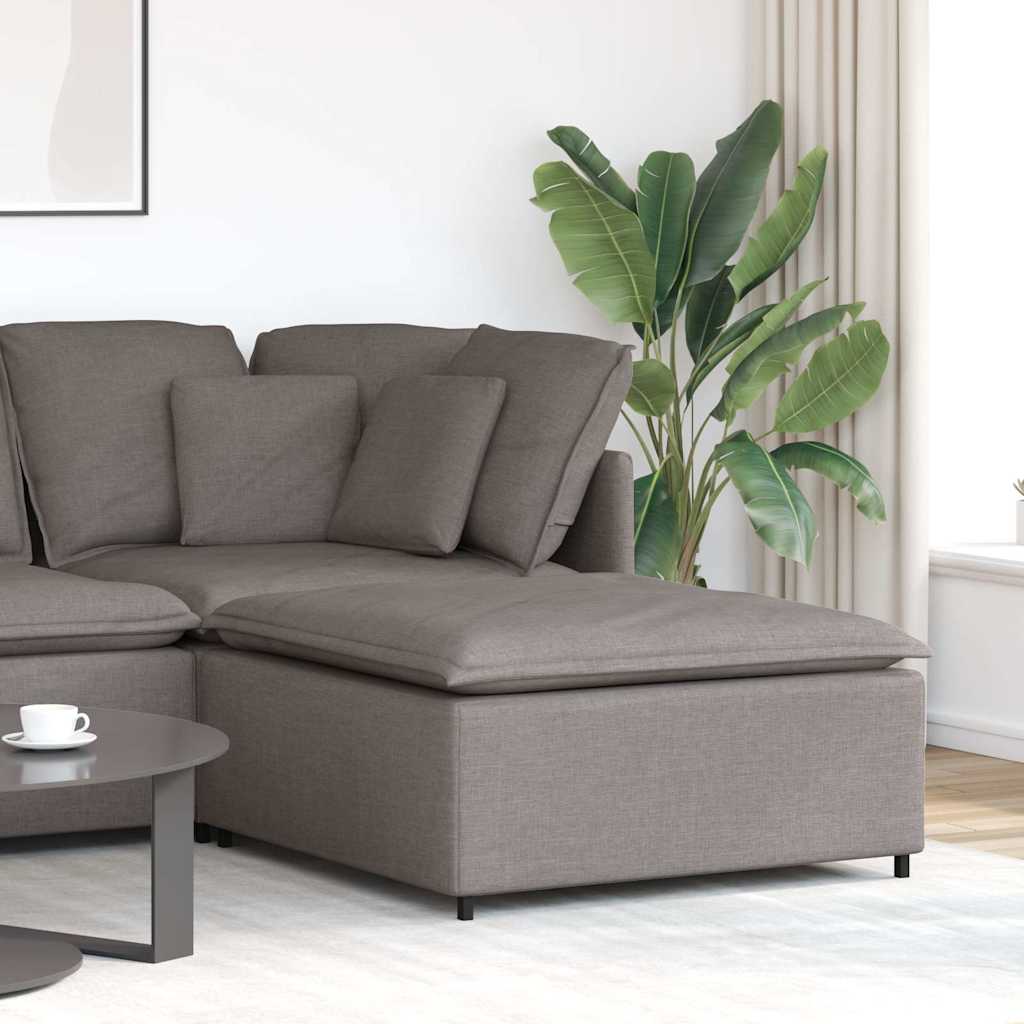 Modular Sofa Footstool Module Taupe 100x100x48 Cm