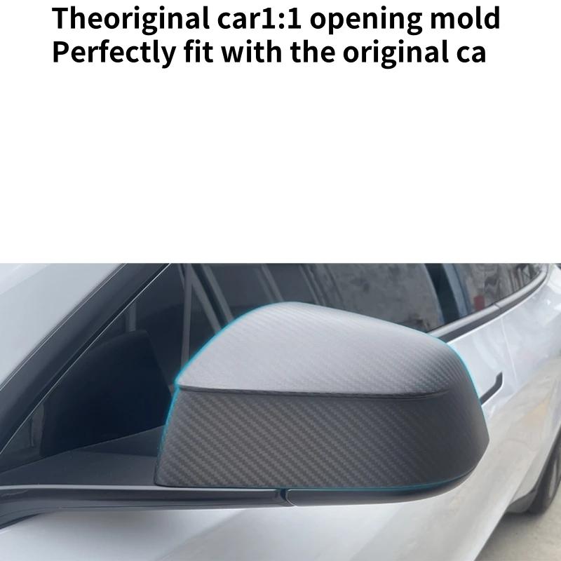 Koolstofpatroon Achteruitkijkspiegelkap Vervangende Cover Voor Tesla Model Y Juniper / Launch 2025 Achteruitkijkspiegelkappen Kap Behuizing