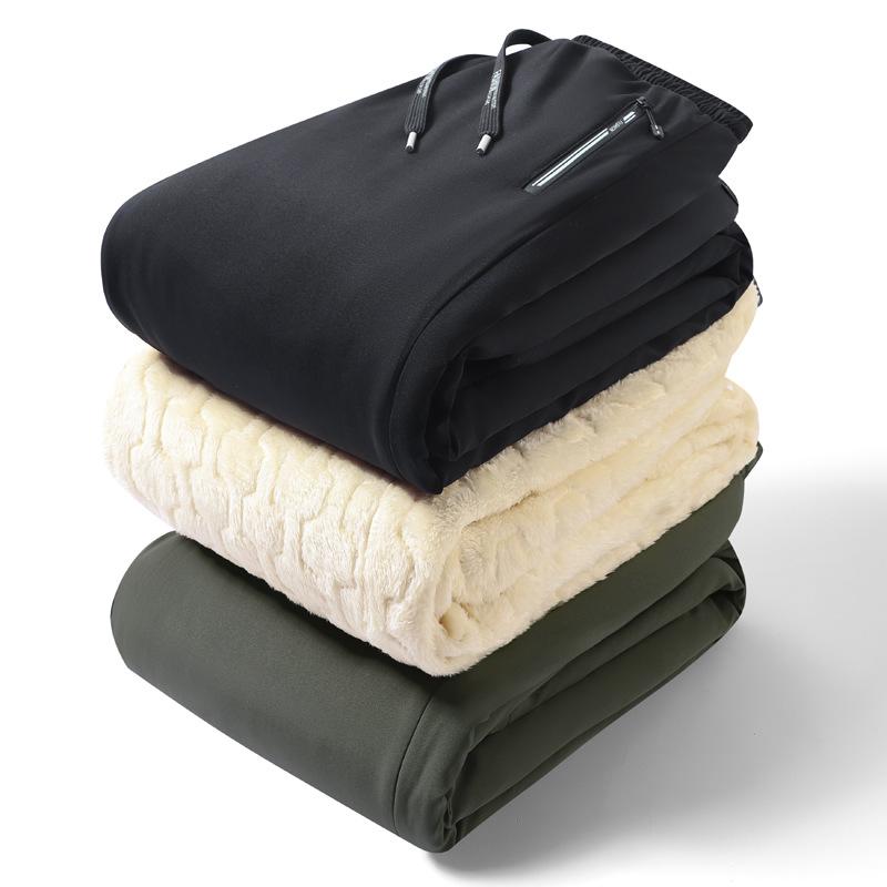 Herren Arktischer Samt Baumwollhose: Kälteschutz, Warm, Verdickt, Winterkleidung für Mittelalte & Junge, Lockere Freizeitkleidung.