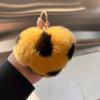 [Niedliche kleine Liebe] Echter Rexkaninchenhaar herzförmiger Auto-Schlüsselanhänger Anhänger ins Haar Pompon Buchtaschenanhänger