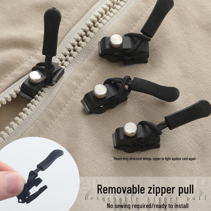 Universal Metal Zipper Repair Kit for Backpacks, Jackets, and Clothes - Tool-Free Detachable Heads