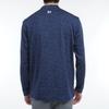 FootJoy Men's Brushed Scottish Print Long Sleeve Mock Neck Shirt, Navy, Size M (FJ-F24-S17, 32103-M)