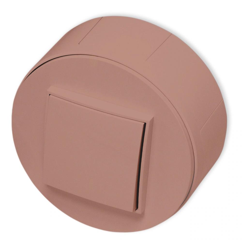 Single round surface-mounted box icon and mini salmon color 62PUO-1