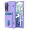 Wallet Slot Card Holder Hinge Protective Phone Case for Samsung Galaxy Z Fold 7 Fold7 5G Protector Shockproof Hard Shell Cover