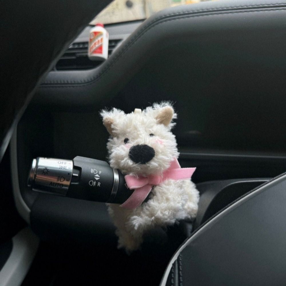 Perro de las Tierras Altas del Oeste Bolso Decoración Muñecos de Dibujos Animados Decoración Parachoques Coche Adorno Colgante Cachorro Decorativo