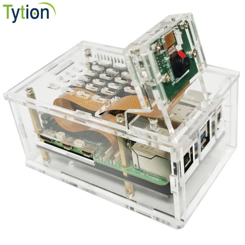 Transparent Acrylic NVMe Expansion Board Case for Raspberry Pi 5, PCIe To M.2 SSD Adapter