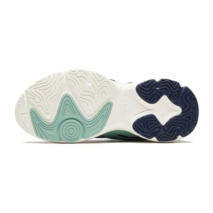 Anta Kids Cloud Escape Comfortable Versatile Non-Slip Wear-Resistant Low-Top Casual Shoes Kids Casual Shoes Black White Green 312348803-1