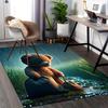 1pc Anime Teddy Bear Chair Mat - Office Desk Pad with Cute Teddy Design, Non-Slip Carpet for Home Decor, Suitable for All Seasons and Perfect as a Gif