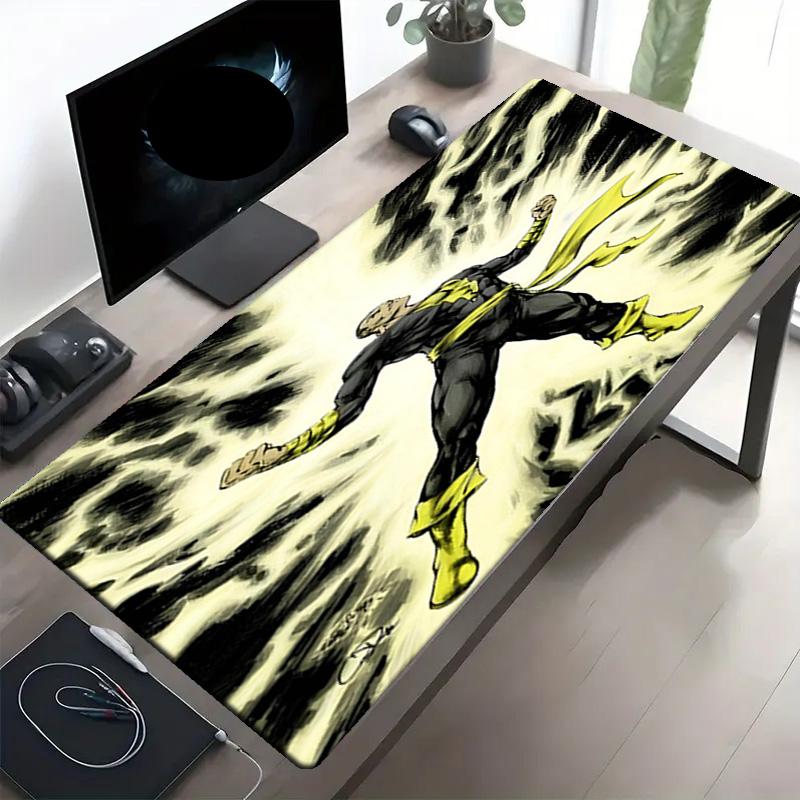 Black Adam Print Mouse Pad, Anti‑Slip Desktop keyboard Mat, for PC Laptop Gaming Working Daily Use, Cool Festival Surprise Gift