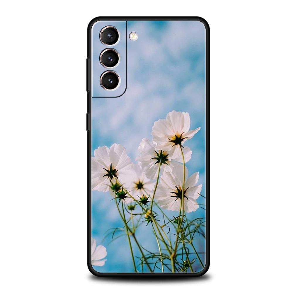 Phone Case For Samsung Galaxy S25 Edge S24 S23 S22 S21 Ultra S20 FE 5G S10 S10E S9 Plus Soft TPU Cover Summer Colorful Flower