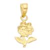 10K Genuine Solid Gold Rose Pendant, Jewelry for Her Anniversary Mother's Day Gift