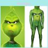 Fantasia de Cosplay de Natal do Monstro Verde Festivo Grinch Macacão Zentai