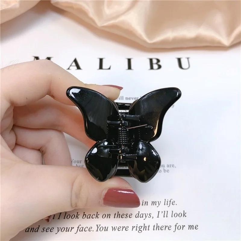 Mini Butterfly Hair Claws Acrylic Sweet Hair Ornament Clip Colorful Hairpins Fashion Hairs Accessories for Women Girls Cute New