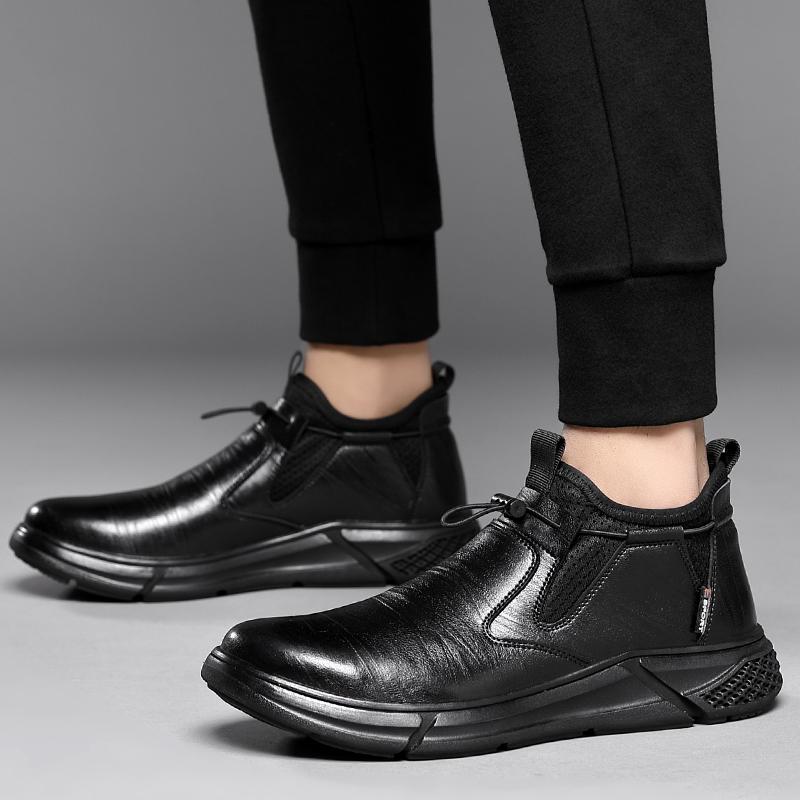 

Кожаные Водонепроницаемые Защитные Ботинки Мужские Рабочие Стальные Подноски Мужские Неразрушимые Защитные Рабочие Ботинки Защитная Обувь Устойчивые к Проколам 46 чёрный