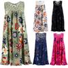 Women Plus Size Summer Dress Casual Loose Sleeveless Fashion Print Lace Dress