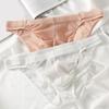 2Pcs Men Sexy Mesh Briefs Underpants Breathable Low-Waist Sheer Thin Briefs Comfortable Summer Underwear for Daily