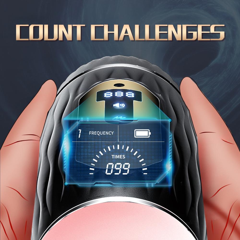 Dvoukanálový vibrační mužský masturbační kalíšek Kouření Pussy Vagina Vyhřívací Masturbátory Automat Sexuální hračky Zboží pro dospělé pro muže