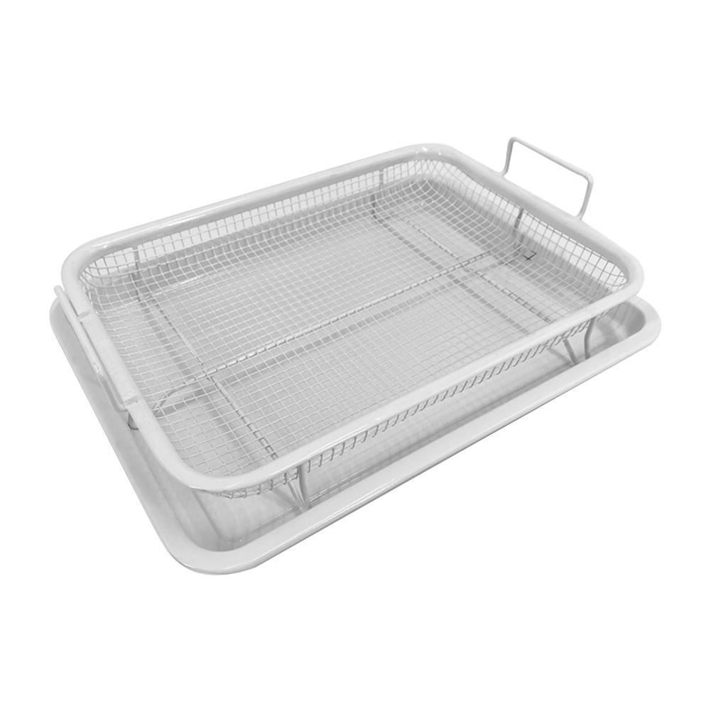 

Stainless Steel French Fries Basket Heat-resistance Square Food Mesh Basket Multi-function Gadgets Tools for Household Kitchen белый